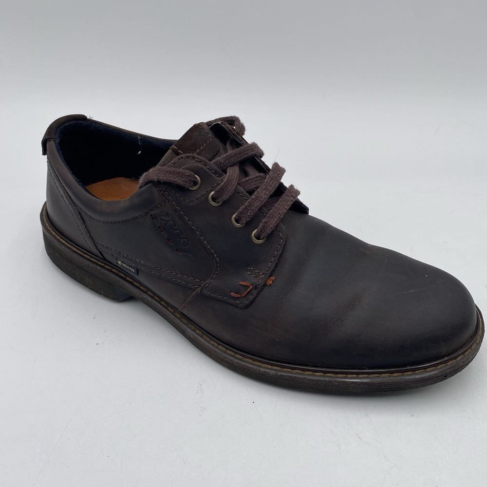 ECCO Mens Turn GTX GoreTex‎ Waterproof Plain Toe Oxford Shoes Brown Nubuck US 10